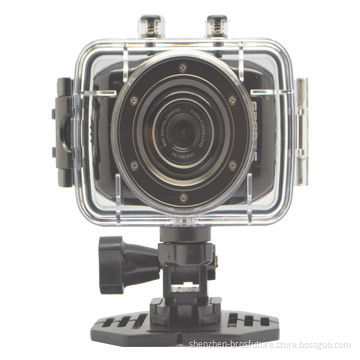 High-definition Sports Action Camera w/ 720p Wide-Angle Camcorder, 5.0 MP Camera, 2" Touch Screen